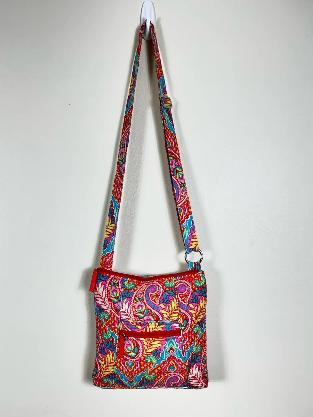 Vera Bradley Paisley In Paradise Hipster Crossbody Retired Quilted Bohemian